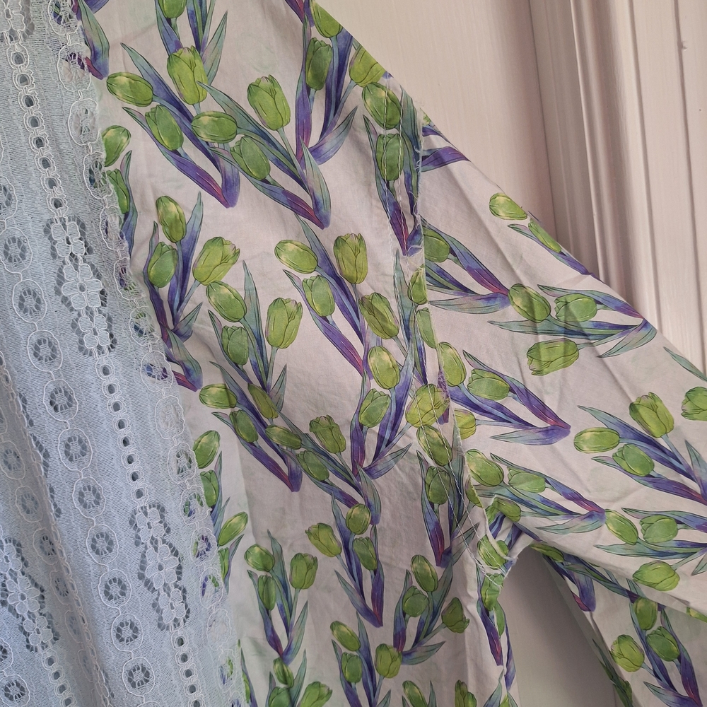 POL Floral Lace Button Down Top NWOT - Picture 4 of 6
